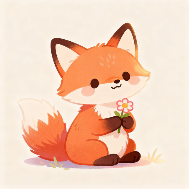 Kawaii Fox Drawings - Made With AI gallery