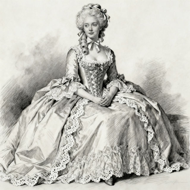 Marie Antoinette Drawings - AI Generated Art gallery