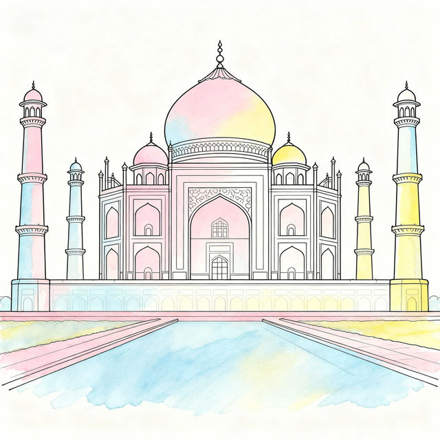 Taj Mahal Drawing Easy gallery