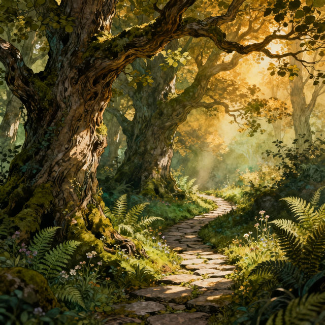 Drawing Of Forest - Made With AI gallery