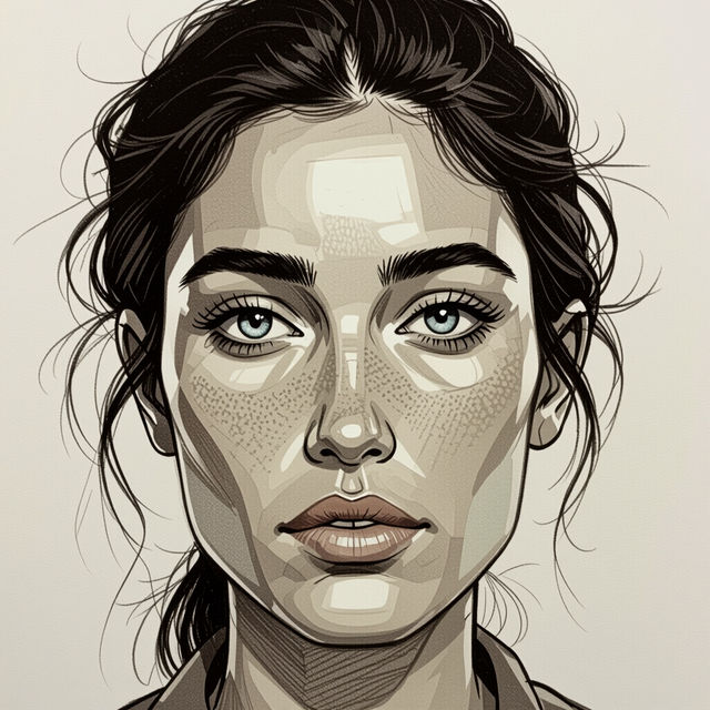 A Face Drawing - Made With AI gallery
