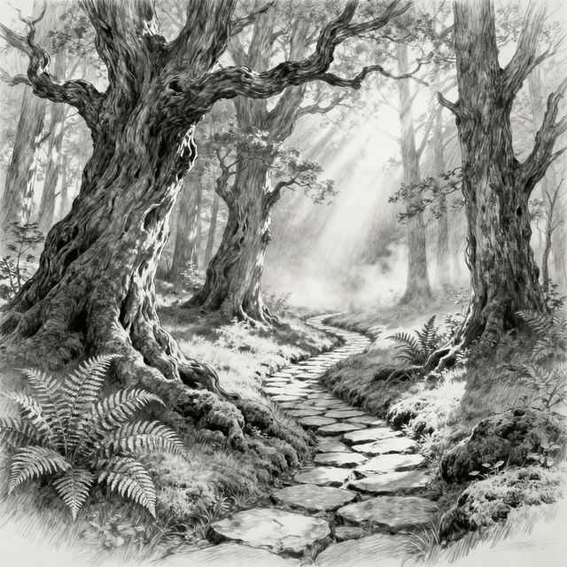 Forest Background Drawings gallery