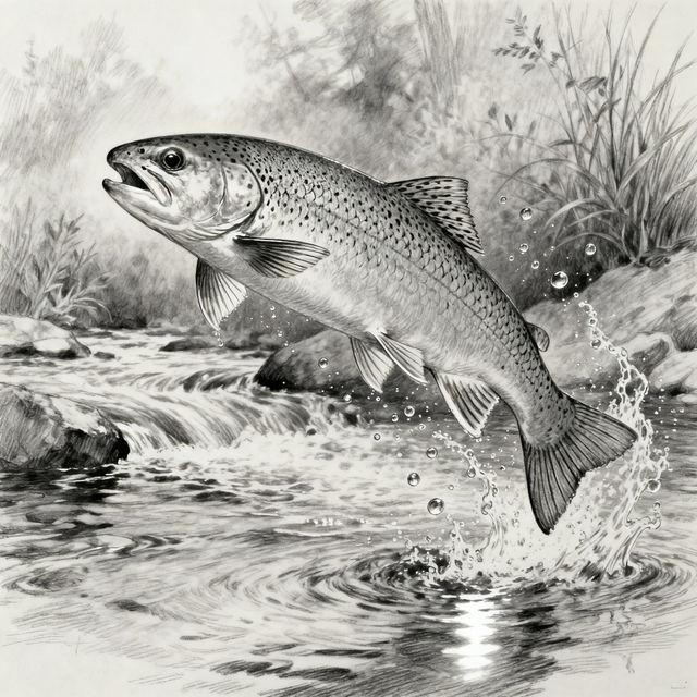 Rainbow Trout Drawings gallery