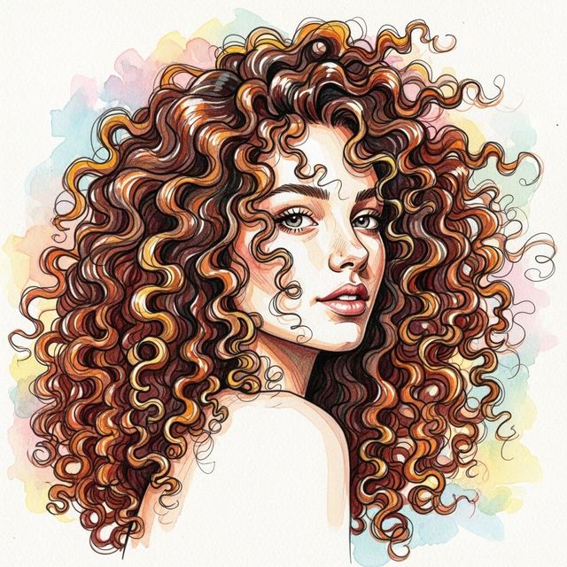 AI Curly Hair Drawing Gallery gallery