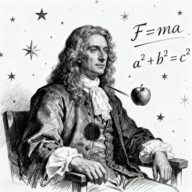 Isaac Newton Drawings - AI Generated gallery