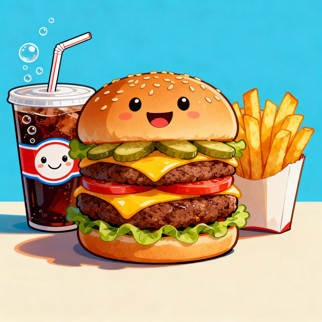Fast Food Drawings - Made With AI gallery