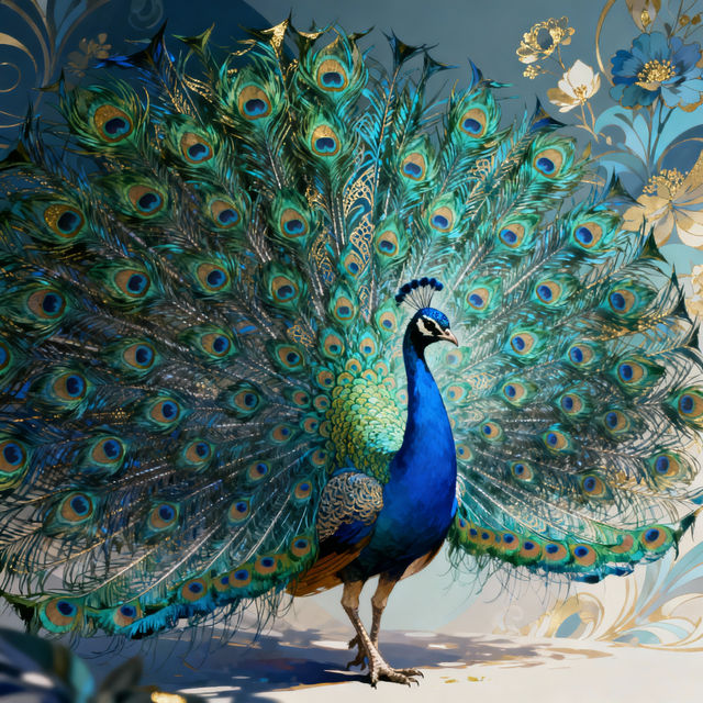 Beautiful Peacock Drawings - AI Generated Art gallery