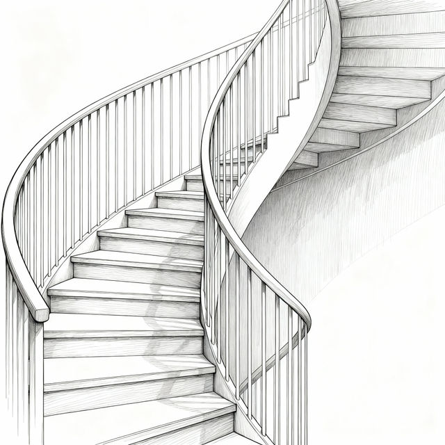Easy Stairs Drawing gallery