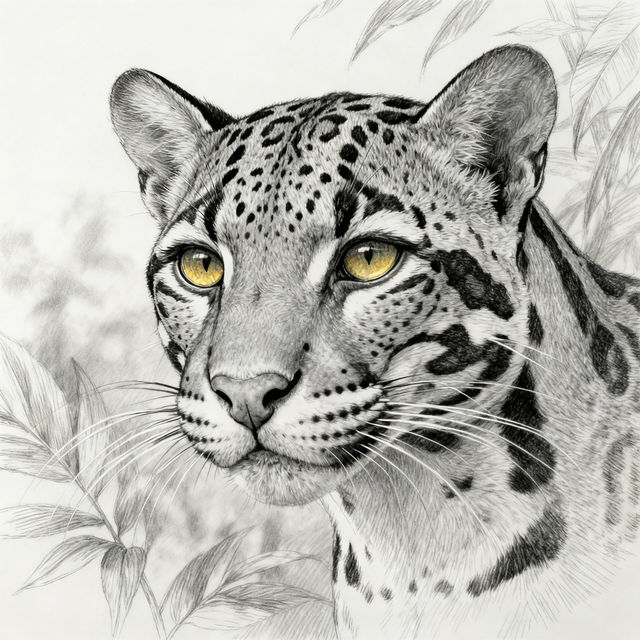 Clouded Leopard Drawings - AI Generated Art gallery