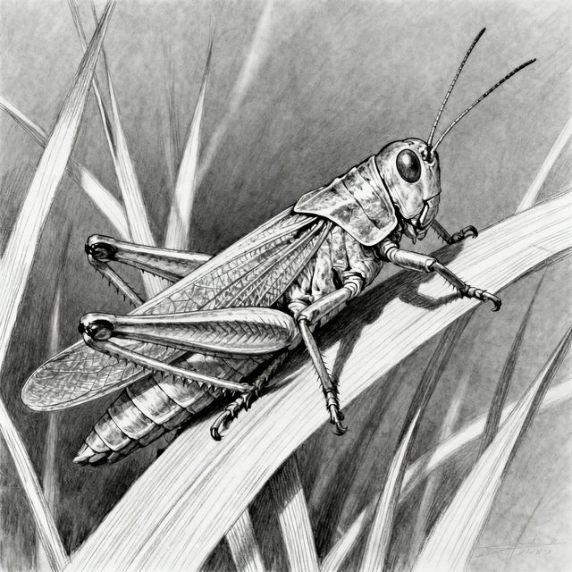 Grasshopper Drawings - AI Generated gallery