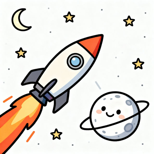 Easy Space Drawings - Made With AI gallery