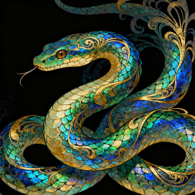 Cool Snake Drawings - Made With AI gallery