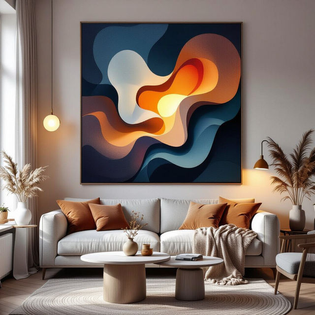 AI-Generated Living Room Wall Art gallery