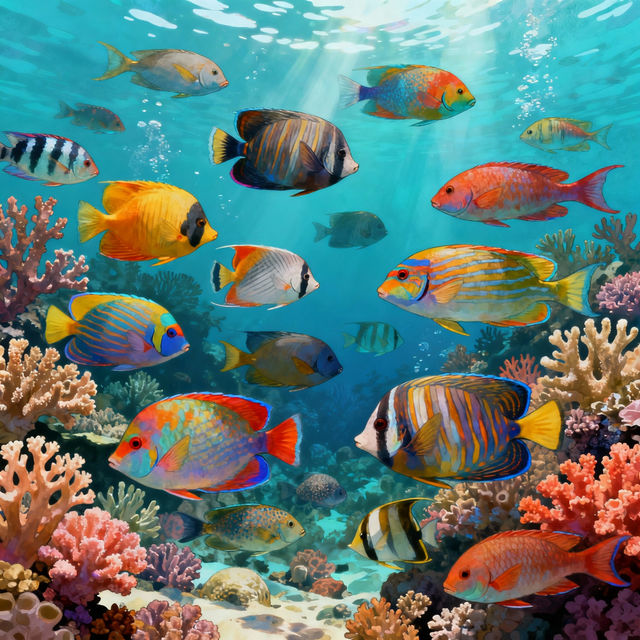 Tropical Fish Drawings - Made With AI gallery