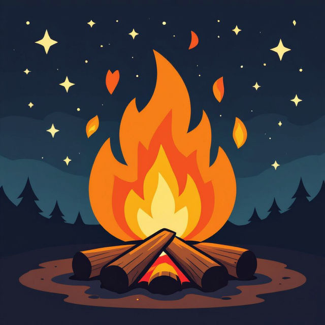 Easy Fire Drawing - Created With AI gallery