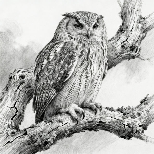Drawing Of An Owl gallery