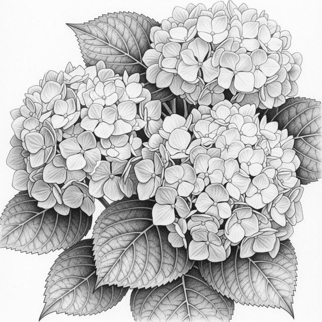 Discover Beautiful Hydrangea Drawings gallery