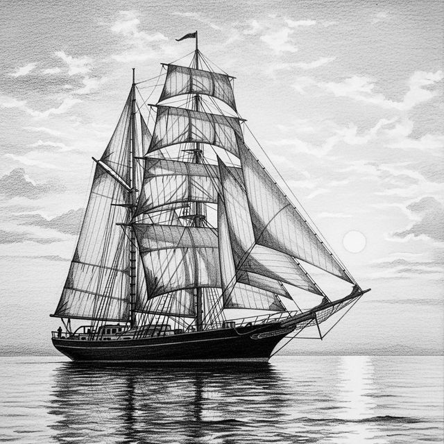 AI Sailboat Drawing Gallery gallery