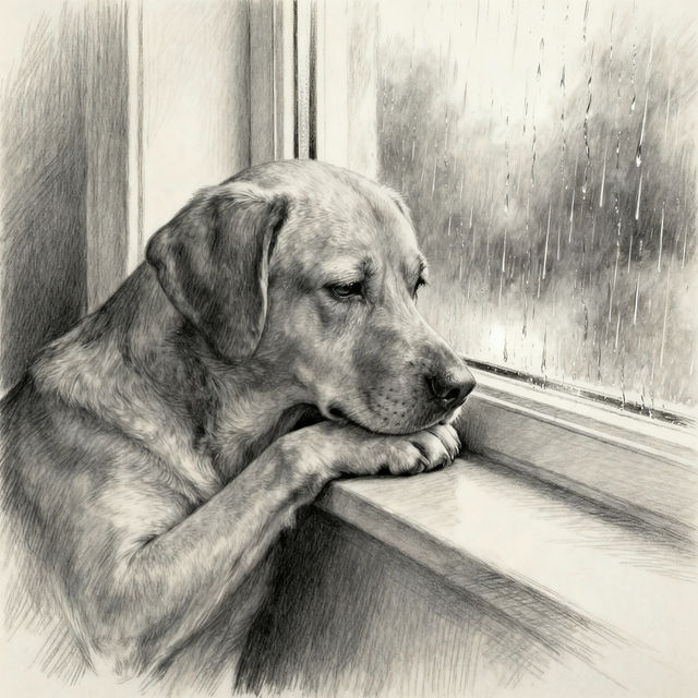 Sad Dog Drawings - AI Generated gallery