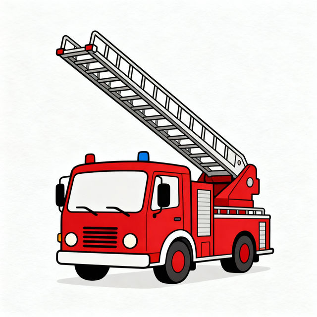 Easy Fire Truck Drawing gallery