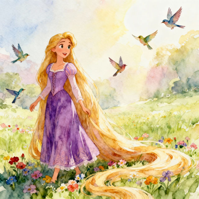 Rapunzel Drawings - AI Art gallery