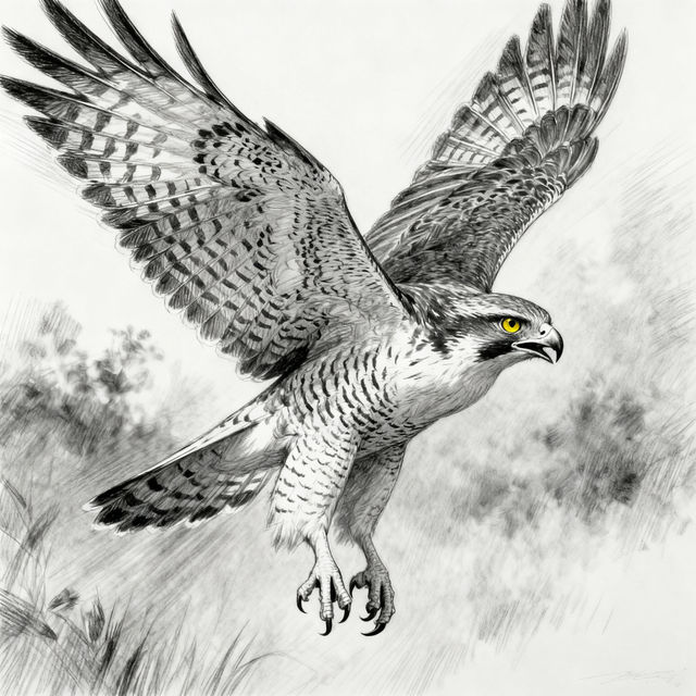 Hawk Drawings - AI Generated gallery
