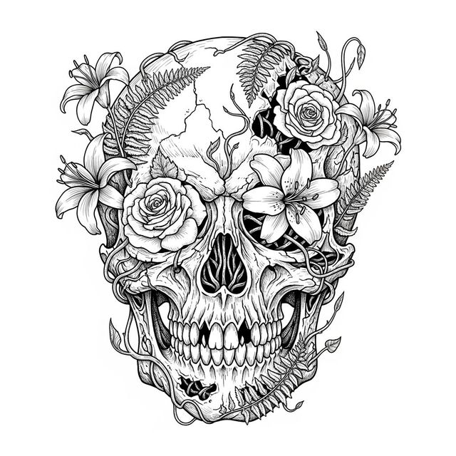 Skeleton Head Drawing Gallery gallery