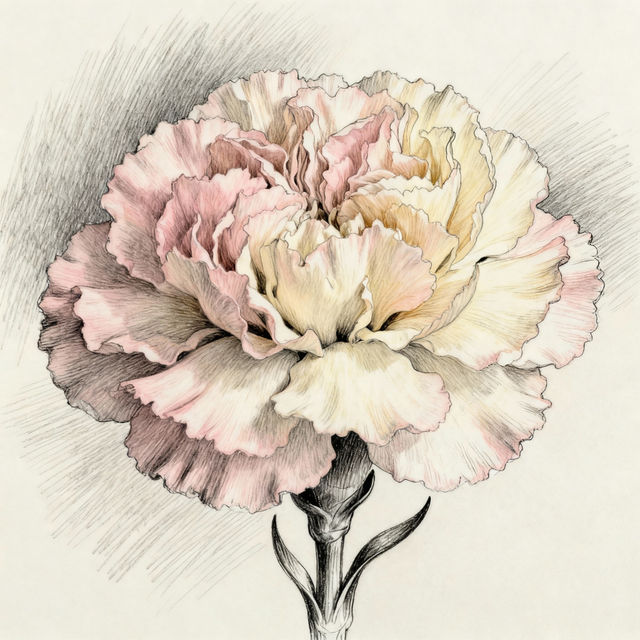 Carnation Drawings - AI Generated Art gallery