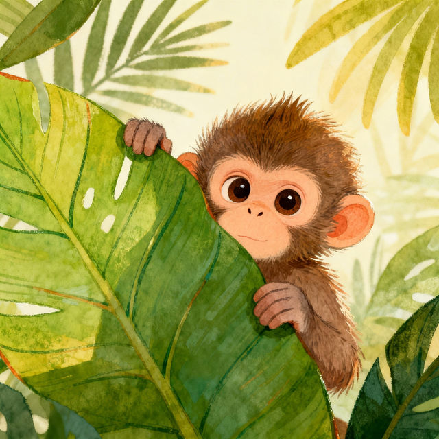 Baby Monkey Drawings - AI Generated Art gallery