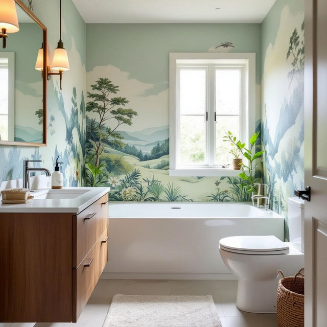 Wallpaper For Small Bathrooms gallery