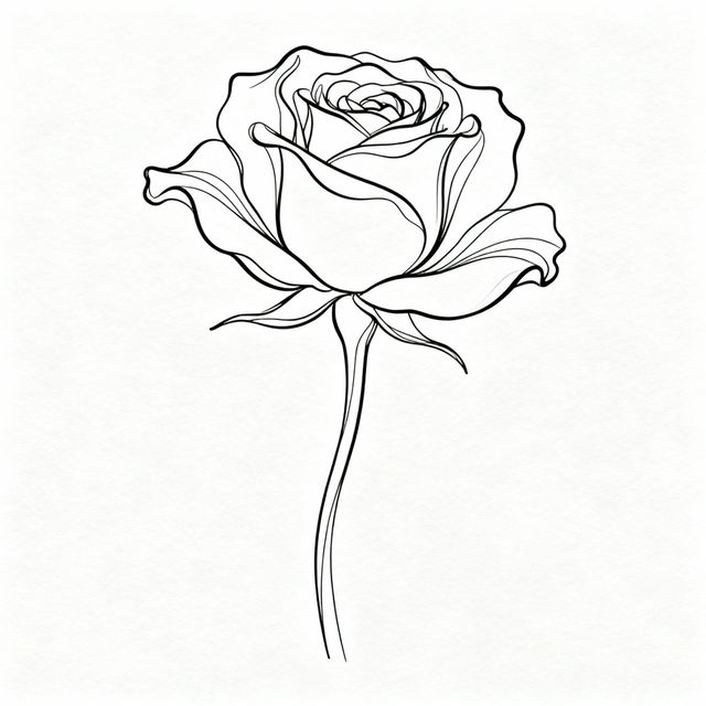 Easy Flower Line Drawing gallery