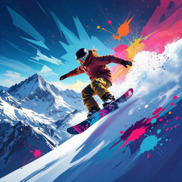 Snowboard Art - Created With AI gallery