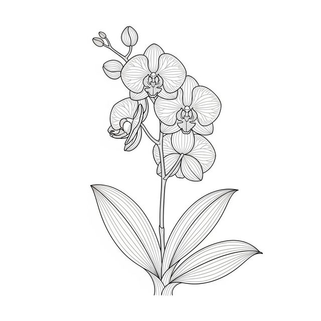 Explore AI-Generated Orchid Drawing gallery