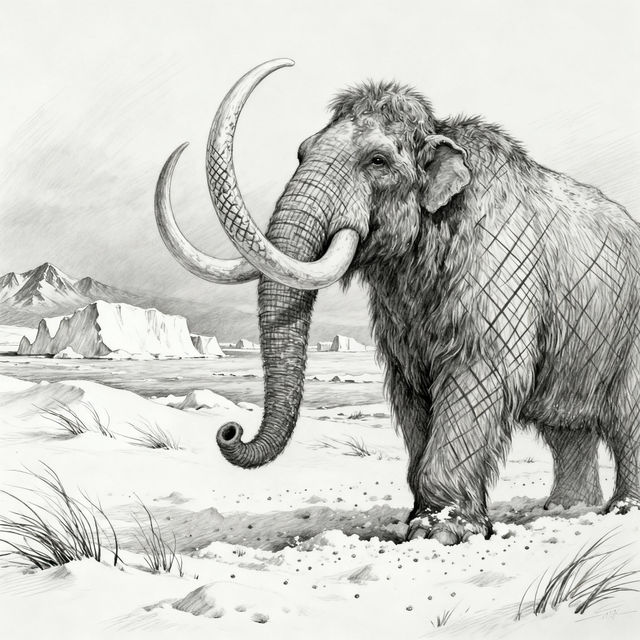 Woolly Mammoth Drawings - Created With AI gallery