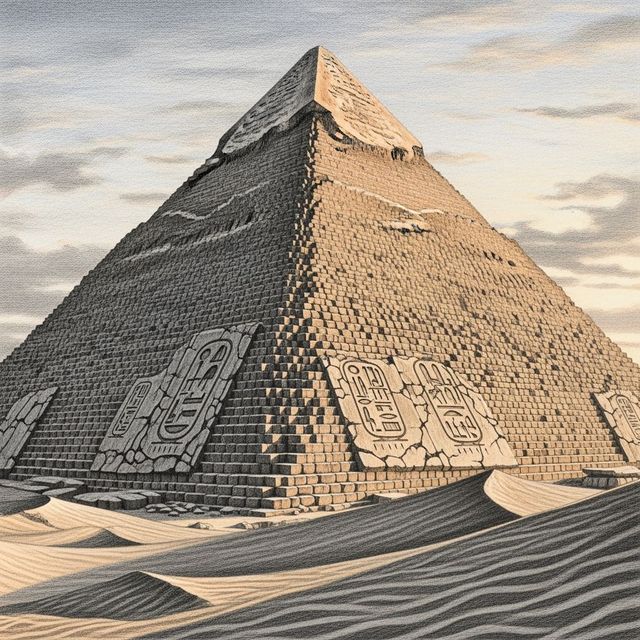 Explore Stunning Pyramid Drawings Created With AI gallery