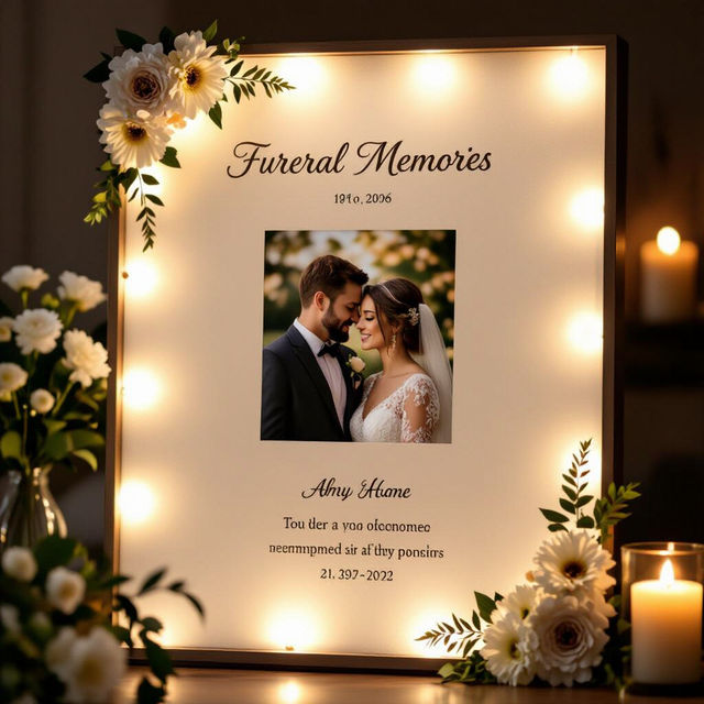 DIY Funeral Picture Board gallery