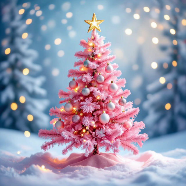 Pink Christmas Tree Wallpaper gallery