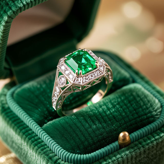 Art Deco Emerald Rings gallery
