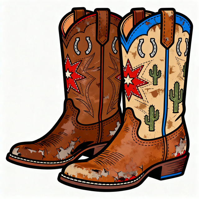 Cowboy Boots Clip Art - Made With AI gallery