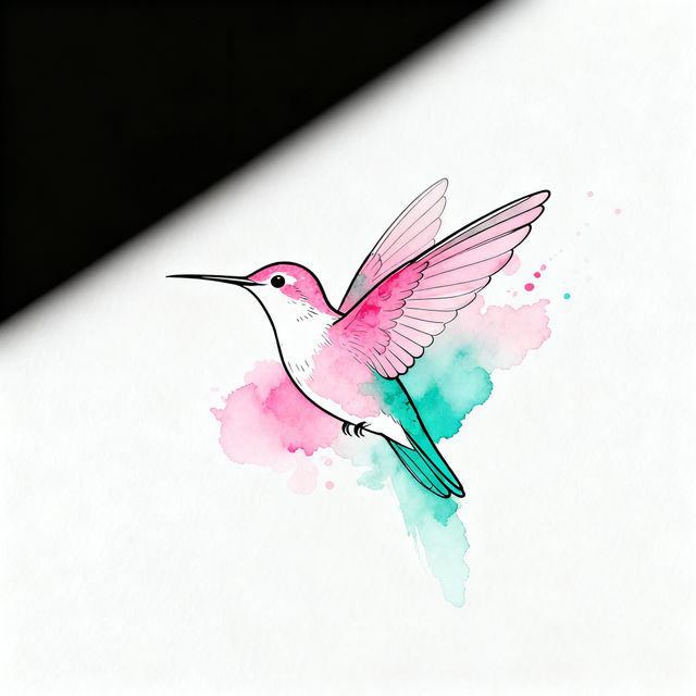 Easy Hummingbird Drawings - Made With AI gallery