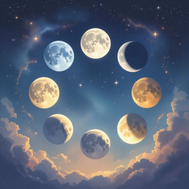 Moon Phases Pictures - AI Generated gallery