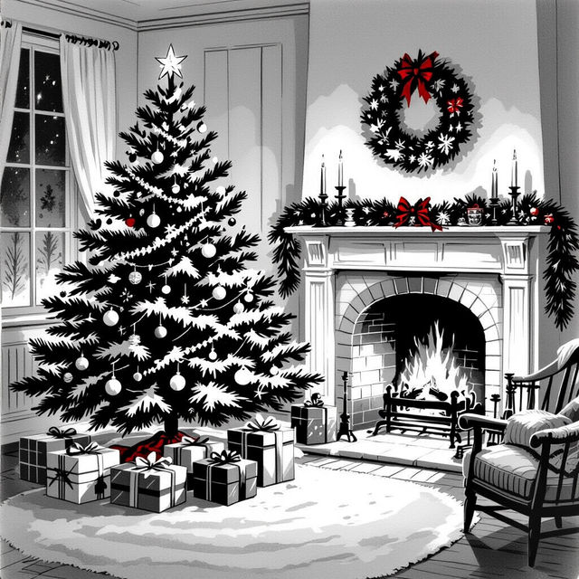 Merry Christmas Images Black And White gallery