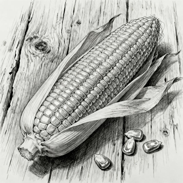 Drawing Of Corn gallery