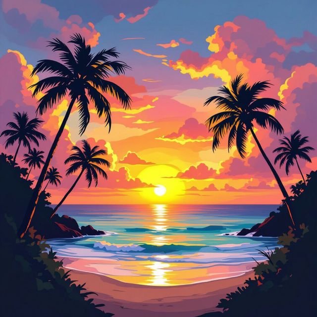 Sunset Drawings - AI Generated Art gallery