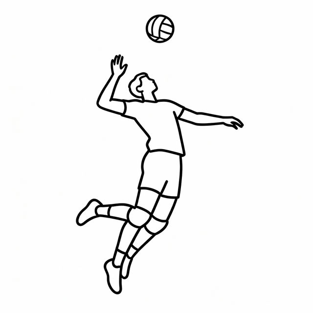 Volleyball Drawing Easy gallery