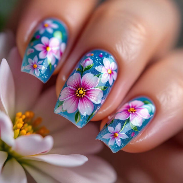Blooming Gel Nail Art Designs gallery