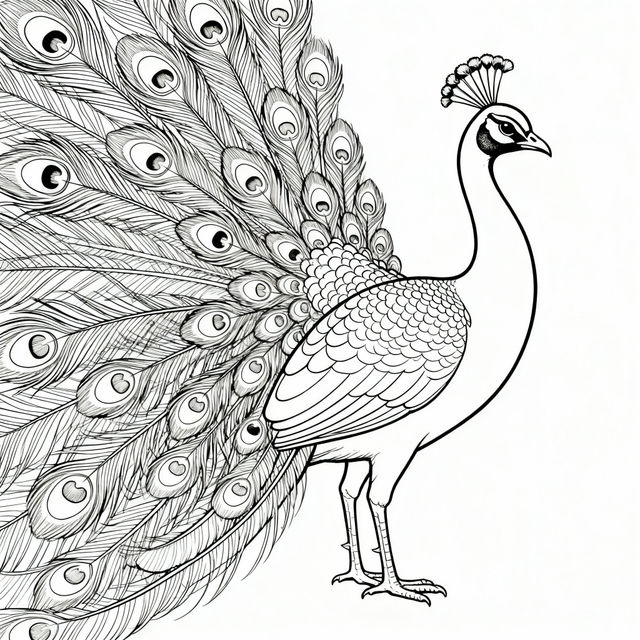 Peacock Easy Drawing gallery