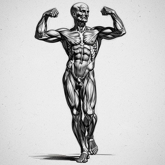 Explore AI-Generated Male Anatomy Drawings gallery