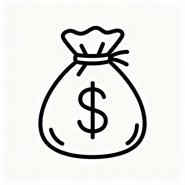 Money Bag Drawings - Easy AI Art gallery