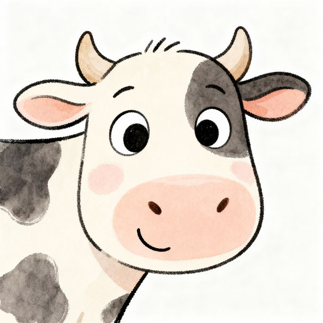 Cow Face Drawing - AI Generated Art gallery